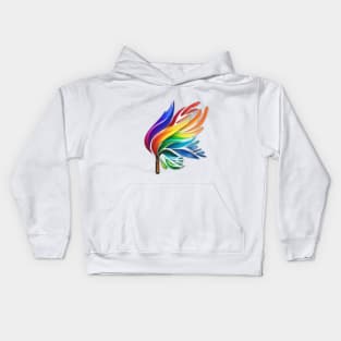 Colorful Abstract Feather Design No. 453 Kids Hoodie